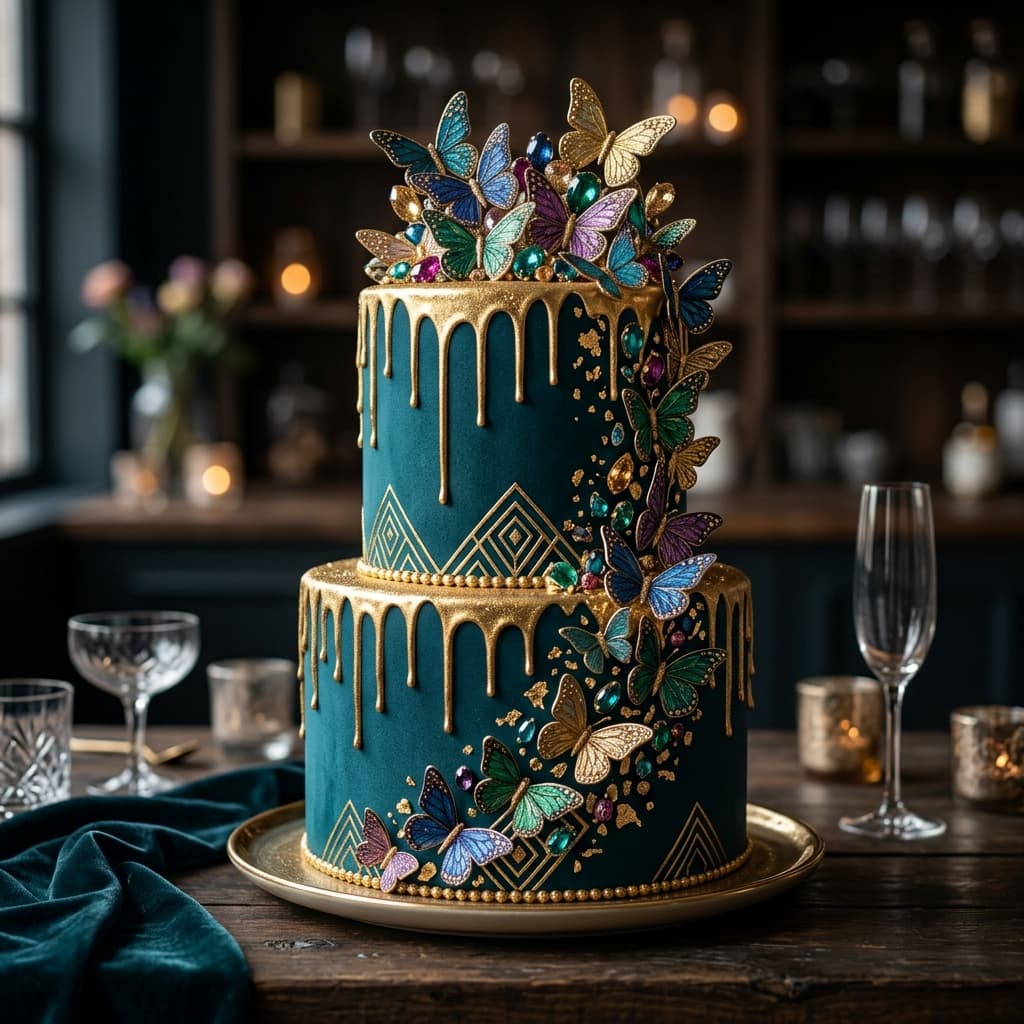 Golden Opulence - Celebration cake