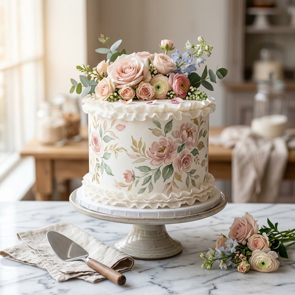 Painted Garden - Custom cake